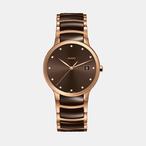 Centrix Unisex Quartz Brown Dial Analog Stainless Steel Watch R30554724