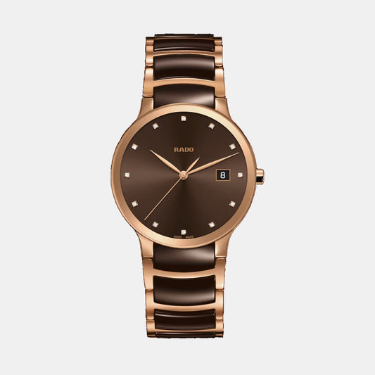 Centrix Unisex Quartz Brown Dial Analog Stainless Steel Watch R30554724