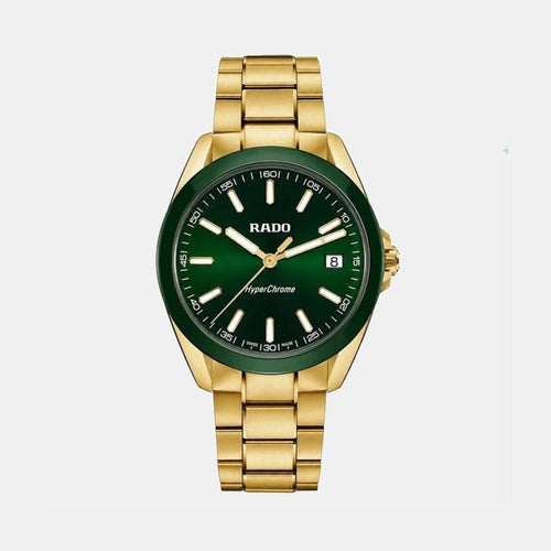 Men Quartz Green Dial Analog Stainless Steel Watch R32283313