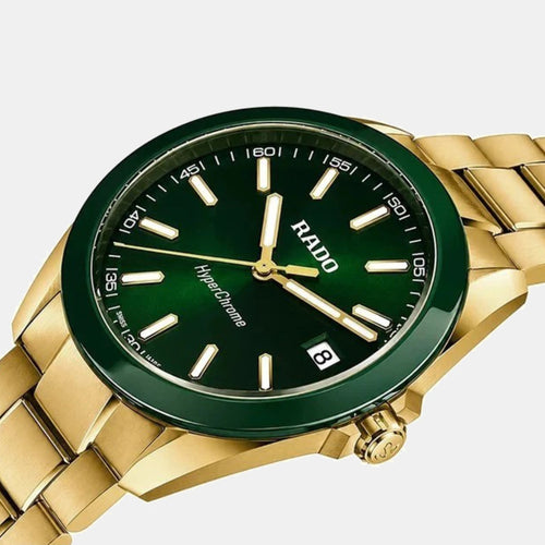 Men Quartz Green Dial Analog Stainless Steel Watch R32283313