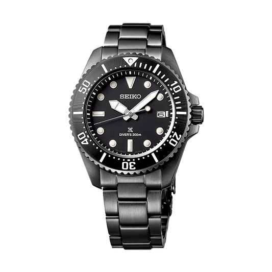 Seiko Prospex Solar Diver's in All Black - SNE599P1
