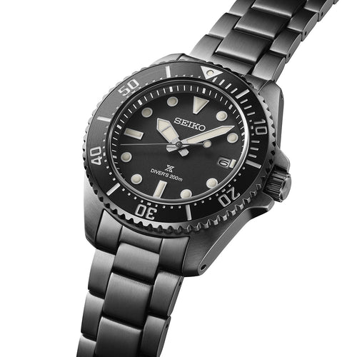 Seiko Prospex Solar Diver's in All Black - SNE599P1