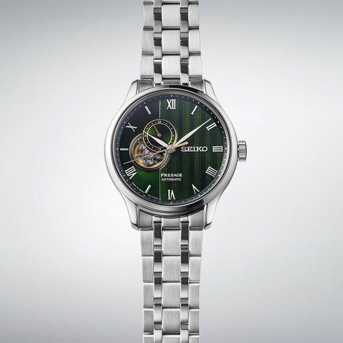 Seiko Presage Japanese Zen Gardens' in Fern green - SSA463J1