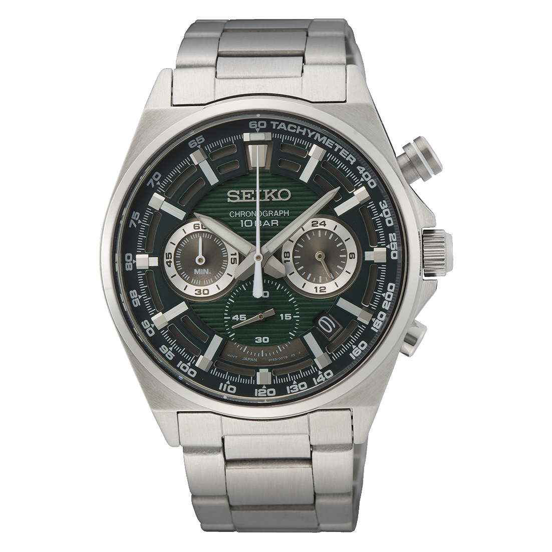 Seiko Chronograph Quartz, Green Dial - SSB405P1