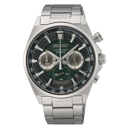 Seiko Chronograph Quartz, Green Dial - SSB405P1