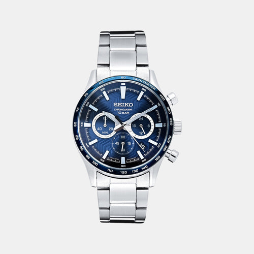 Men's Quartz Chronograph Watch with Three Sub-dials - SSB445P1