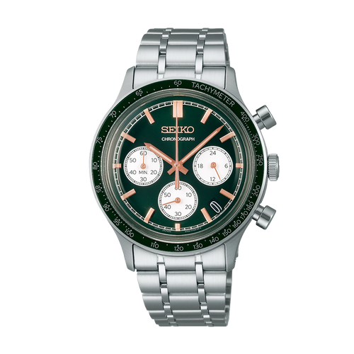 Men's Quartz Chronograph Green Dial - SSB481P1