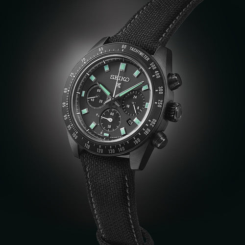 Seiko Prospex Black Series "Night Vision" Solar Speedtimer Chronograph - SSC923P1
