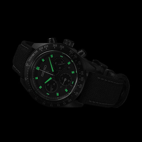 Seiko Prospex Black Series "Night Vision" Solar Speedtimer Chronograph - SSC923P1