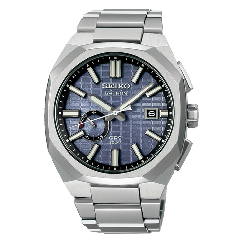 Seiko Astron Men Solar Blue Dial Analog Titanium Watch SSJ013J1