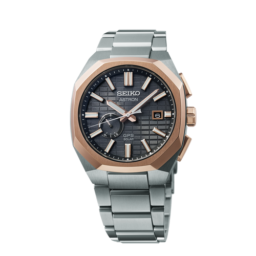 Astron GPS Solar Rose Gold Crystal Box - SSJ014J1