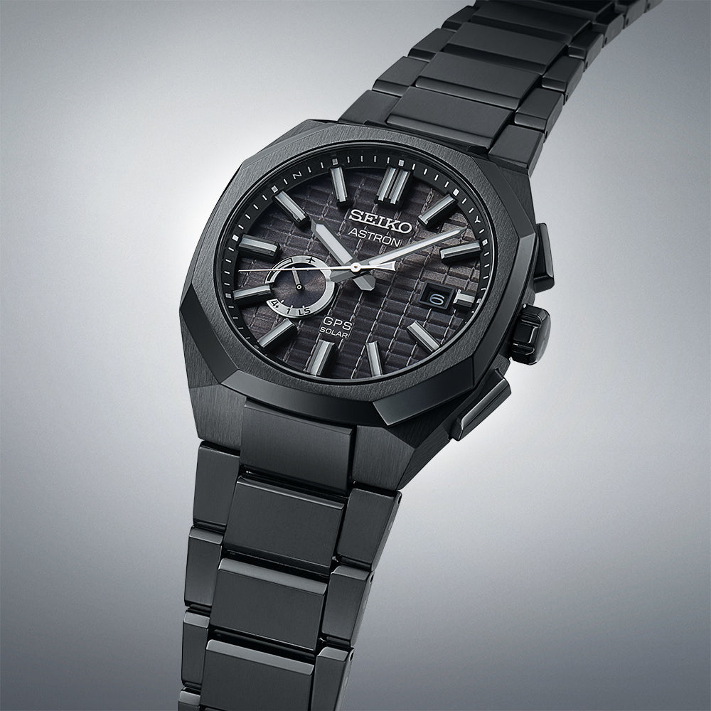 Astron GPS Solar Jet Black Crystal Box - SSJ015J1
