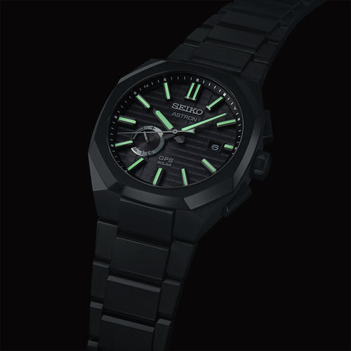 Astron GPS Solar Jet Black Crystal Box - SSJ015J1