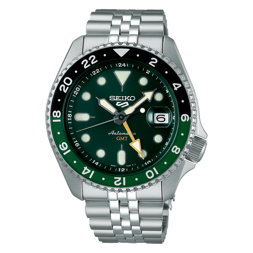 Seiko  5 Sports Men Automatic Green Dial Analog Stainless Steel Watch SSK035K1