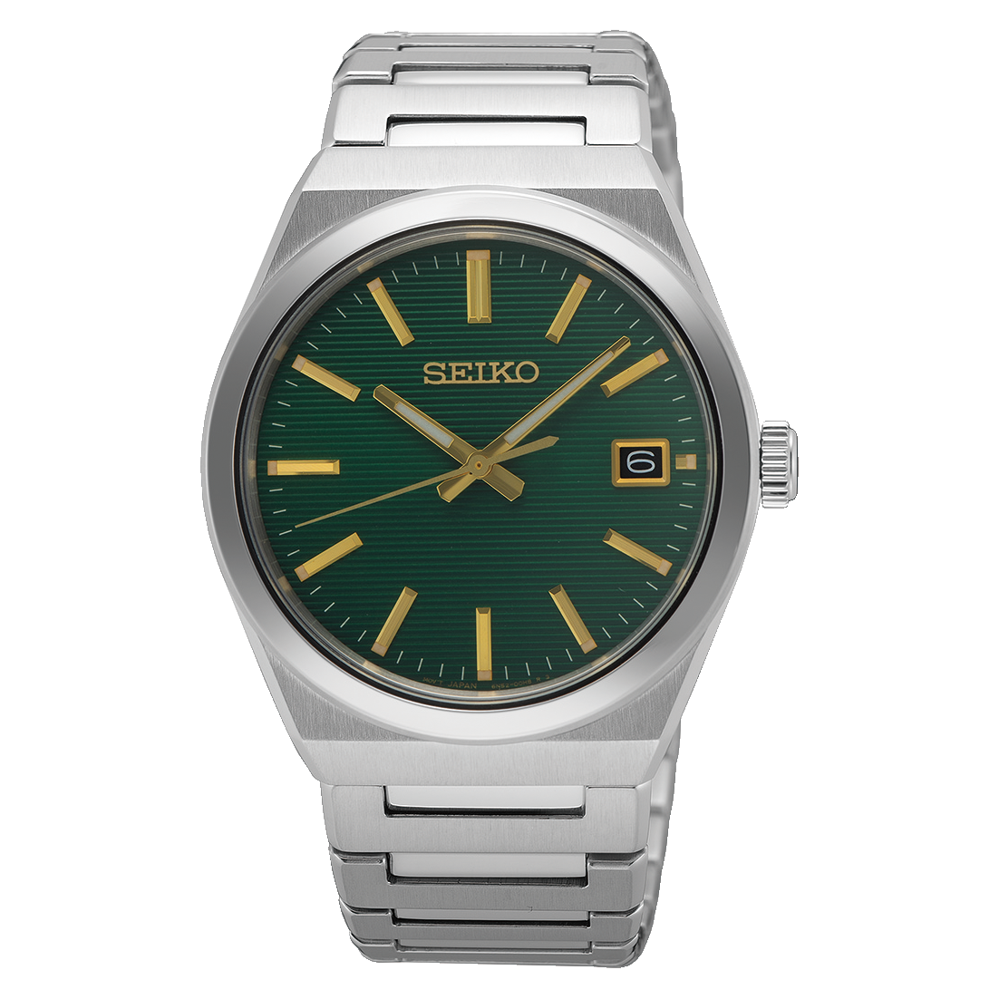 Men's Quartz Watch with Textured Green Dial - SUR601P1