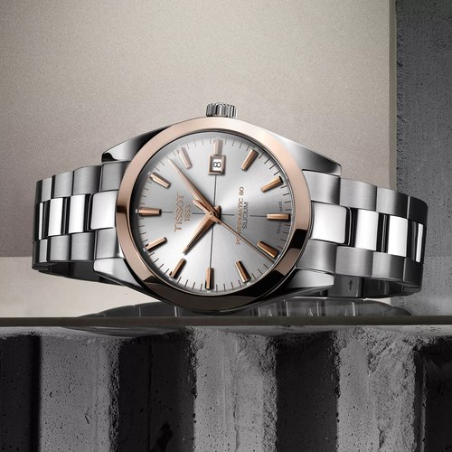 Tissot Gentleman Powermatic 80 Silicium Solid 18K Gold bezel T9274074103100