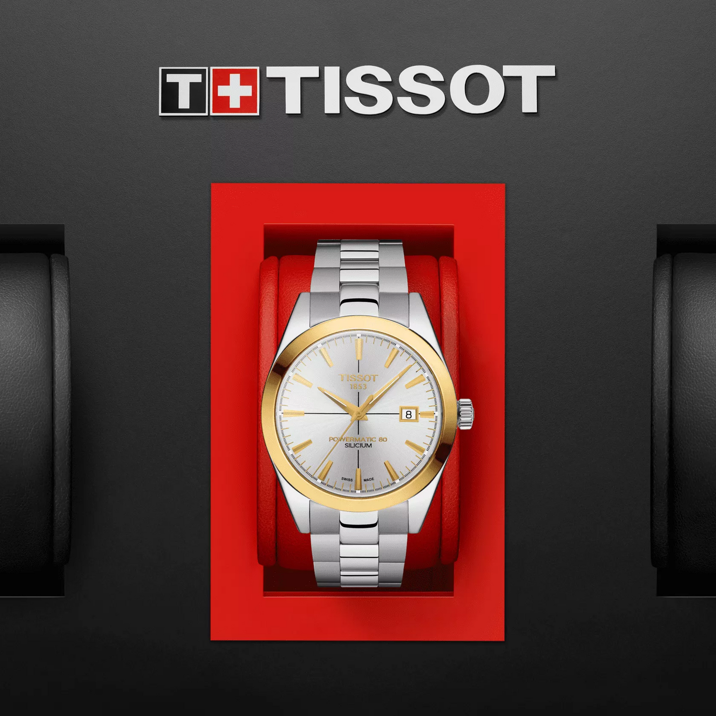 Tissot Gentleman Powermatic 80 Silicium Solid 18K Gold Bezel T9274074103101