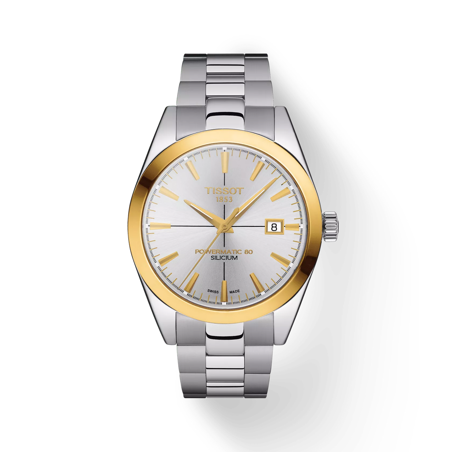 Tissot Gentleman Powermatic 80 Silicium Solid 18K Gold Bezel T9274074103101