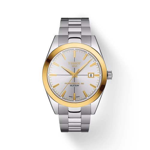 Tissot Gentleman Powermatic 80 Silicium Solid 18K Gold Bezel T9274074103101