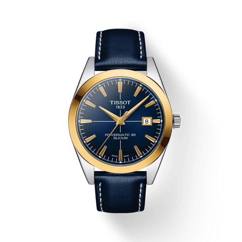Tissot Gentleman Powermatic 80 Silicium Solid 18K Gold Bezel T9274074604101