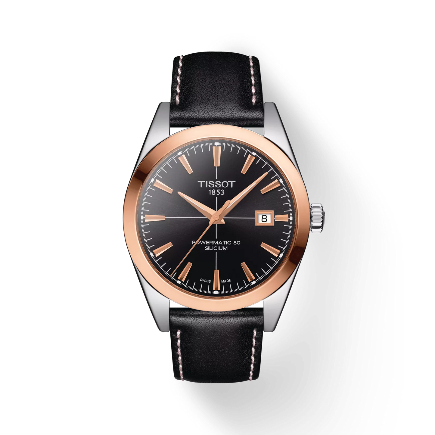 Tissot Gentleman Powermatic 80 Silicium Solid 18K Gold bezel T9274074605100