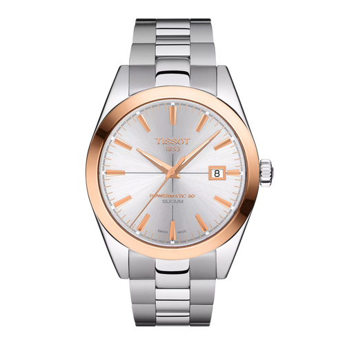 Tissot Gentleman Powermatic 80 Silicium Solid 18K Gold bezel T9274074103100