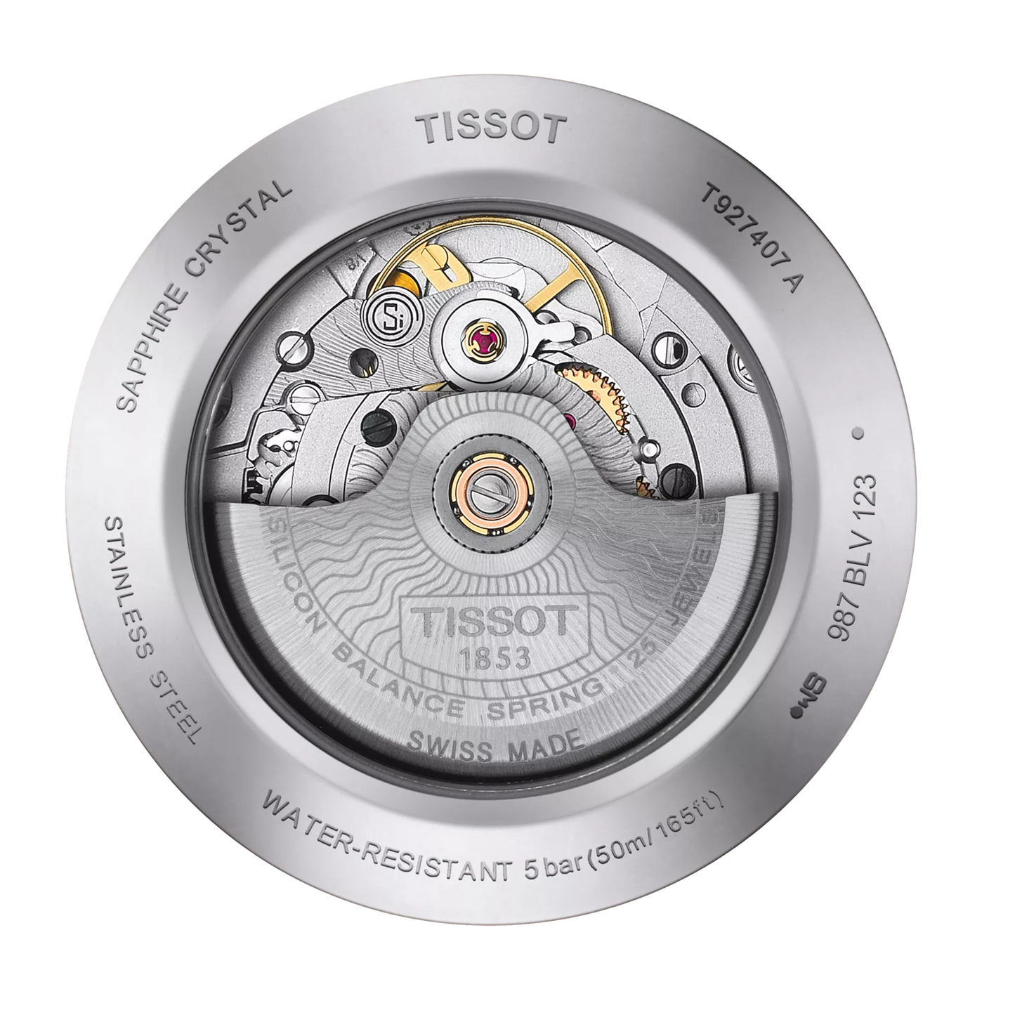 Tissot Gentleman Powermatic 80 Silicium Solid 18K Gold bezel T9274074103100