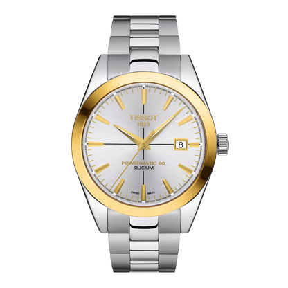 Tissot Gentleman Powermatic 80 Silicium Solid 18K Gold Bezel T9274074103101