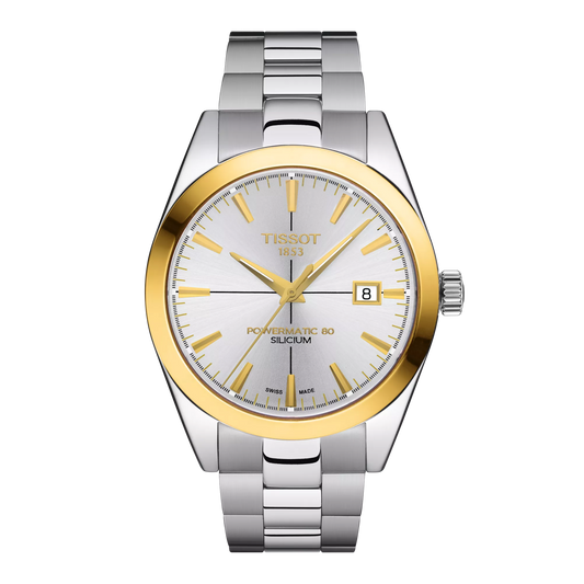 Tissot Gentleman Powermatic 80 Silicium Solid 18K Gold Bezel T9274074103101