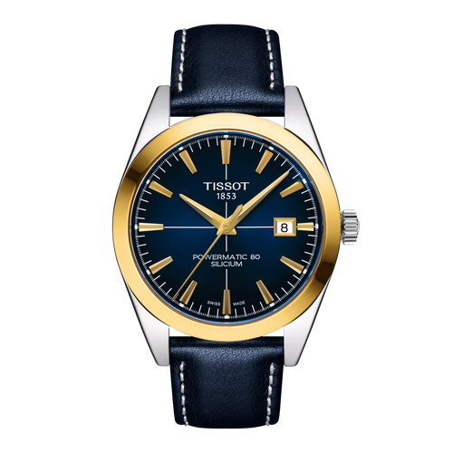 Tissot Gentleman Powermatic 80 Silicium Solid 18K Gold Bezel T9274074604101