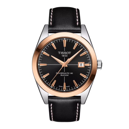 Tissot Gentleman Powermatic 80 Silicium Solid 18K Gold bezel T9274074605100