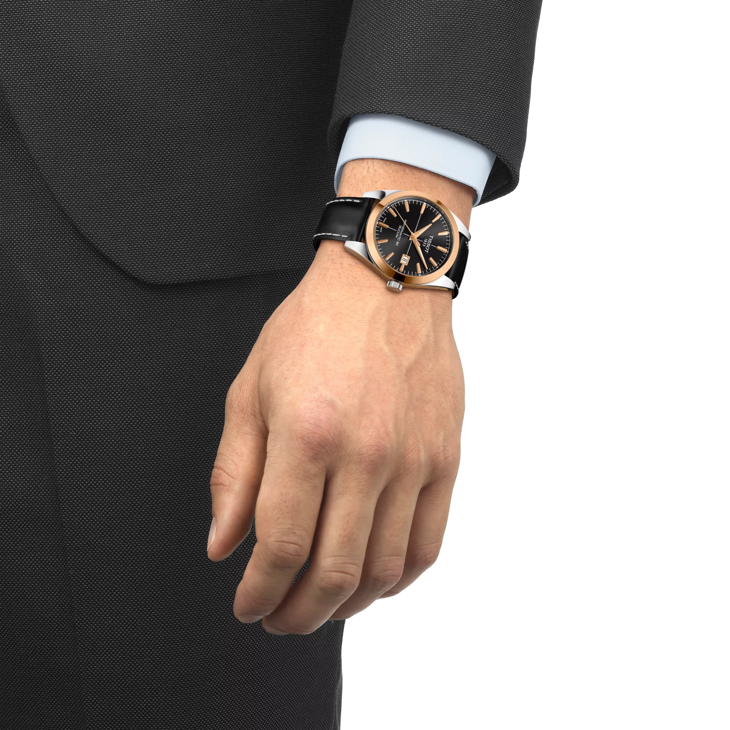 Tissot Gentleman Powermatic 80 Silicium Solid 18K Gold bezel T9274074605100