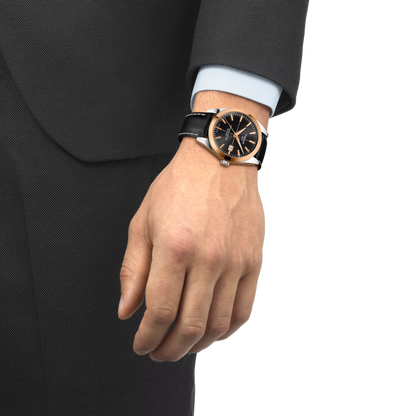 Tissot Gentleman Powermatic 80 Silicium Solid 18K Gold bezel T9274074605100