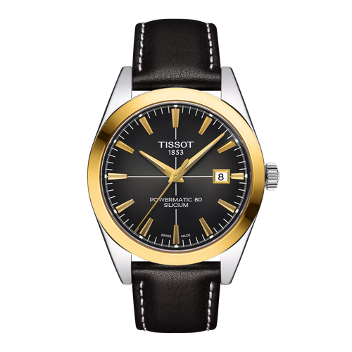Tissot Gentleman Powermatic 80 Silicium Solid 18K Gold Bezel T9274074606101