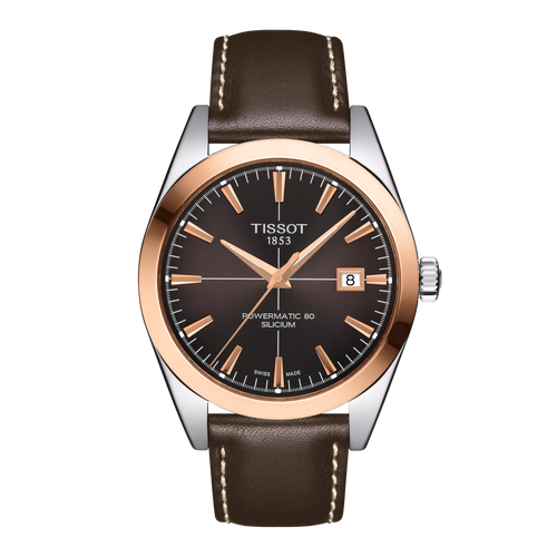 Tissot Gentleman Powermatic 80 Silicium Solid 18K Gold bezel T9274074629100