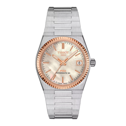 Tissot PRX Powermatic 80 35mm Steel and 18K Gold Bezel T9312074111100