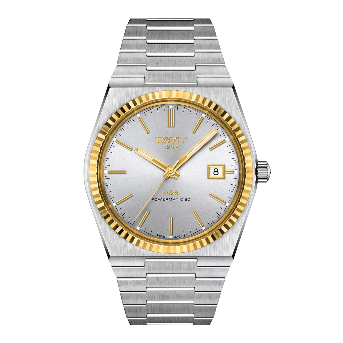 Tissot PRX Powermatic 80 Steel and 18K Gold Bezel T9314074103101