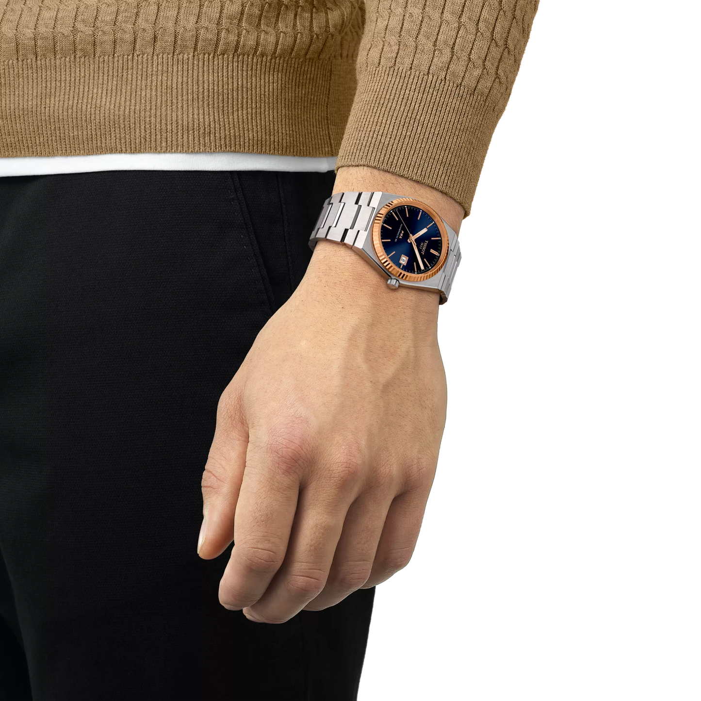 Tissot PRX Powermatic 80 Steel & 18K Gold Bezel T9314074104100