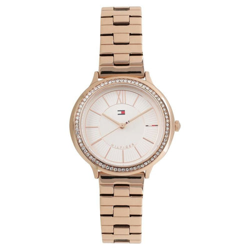 Tommy Hilfiger Quartz Analog Silver Dial Metal Strap Watch for Women