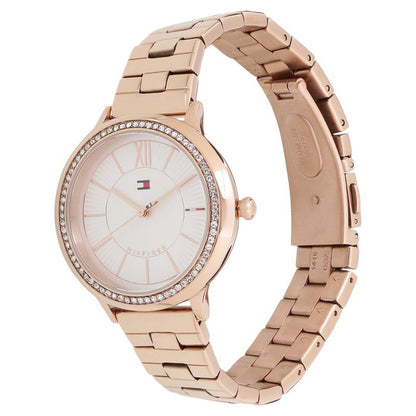 Tommy Hilfiger Quartz Analog Silver Dial Metal Strap Watch for Women