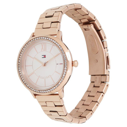 Tommy Hilfiger Quartz Analog Silver Dial Metal Strap Watch for Women