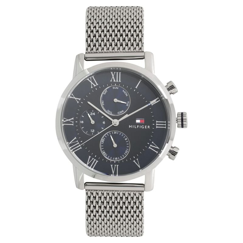 Tommy Hilfiger Quartz Multifunction Blue Dial Metal Strap Watch for Men