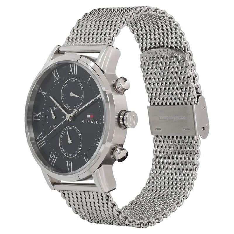 Tommy Hilfiger Quartz Multifunction Blue Dial Metal Strap Watch for Men