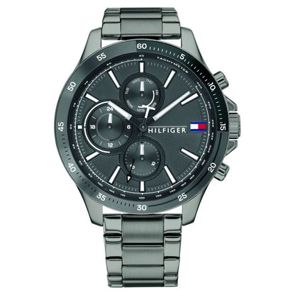 Tommy Hilfiger Quartz Multifunction Grey Dial Stainless Steel Strap Watch for Men