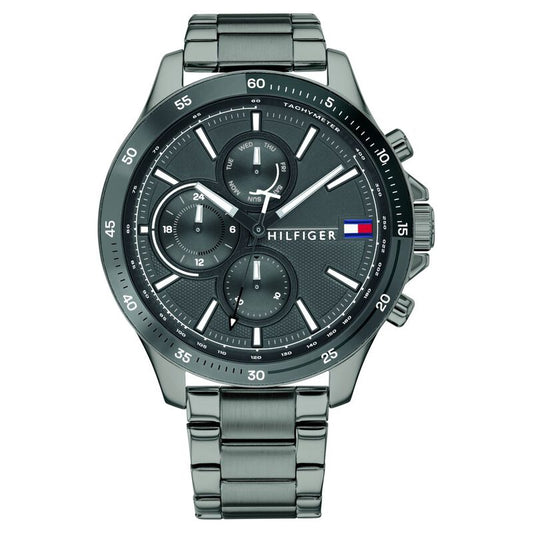 Tommy Hilfiger Quartz Multifunction Grey Dial Stainless Steel Strap Watch for Men