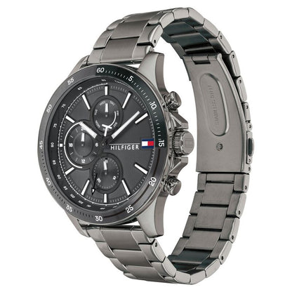 Tommy Hilfiger Quartz Multifunction Grey Dial Stainless Steel Strap Watch for Men