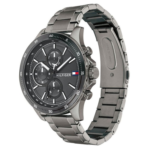 Tommy Hilfiger Quartz Multifunction Grey Dial Stainless Steel Strap Watch for Men