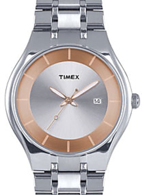 Timex Quartz Silver Round Men Watch TI000N10100