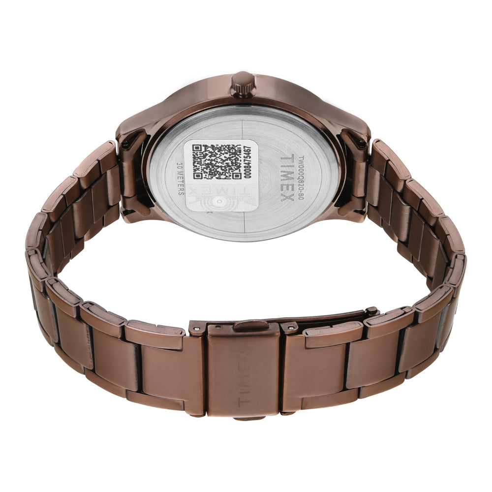 Timex Women Brown Round Multifunction Dial Watch- TW000Q820