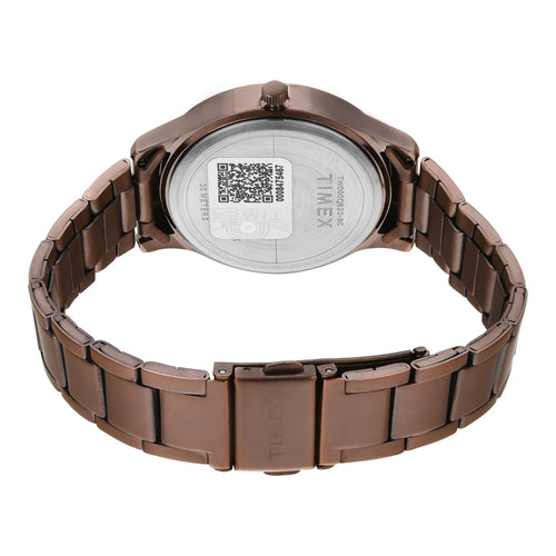 Timex Women Brown Round Multifunction Dial Watch- TW000Q820